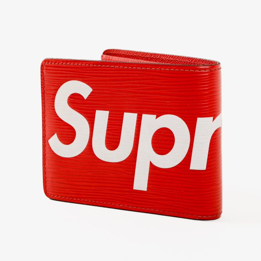 Louis Vuitton X Supreme Slender Red Epi Leather Billfold Wallet - Picture 4 of 9